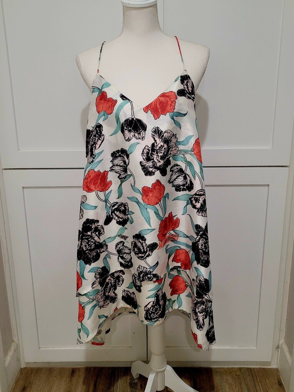 C/MEO Collective Satin Floral Print Halter Dress | Size 13/14